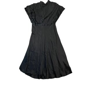 Antropologie 12 New w/Tags Black Dress Lined 100% Viscose Lined